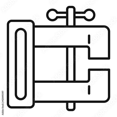 Blacksmith vise icon, outline style