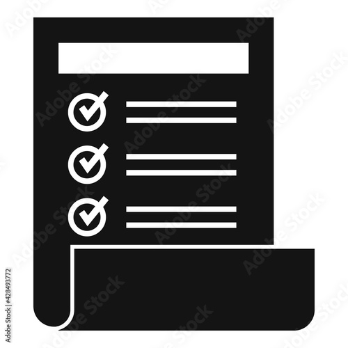 Attestation icon, simple style