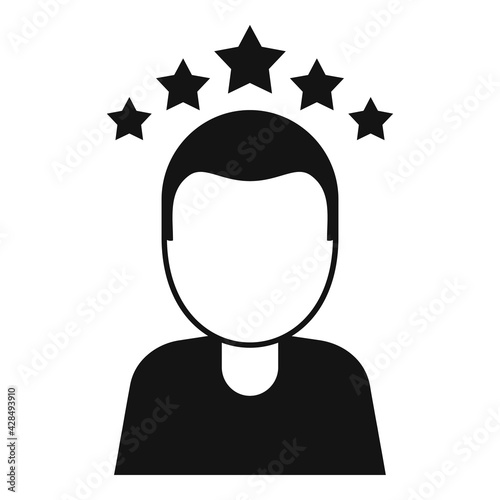 Attestation rating icon, simple style