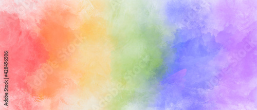 Rainbow watercolor background © LeticiaLara