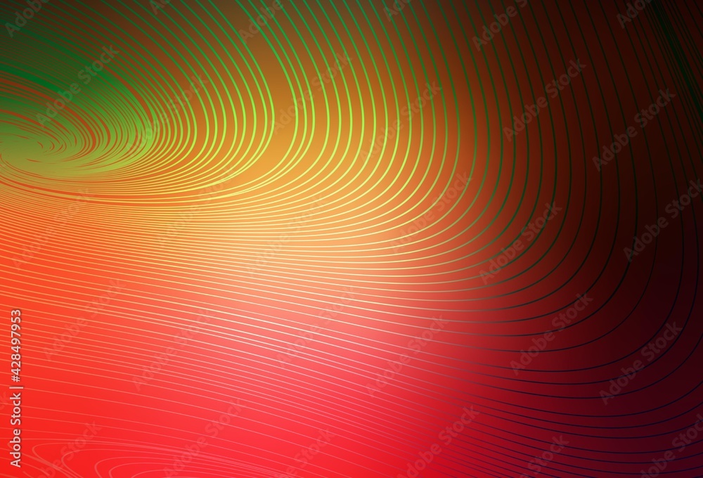 Dark Red, Yellow vector template with wry lines. Dark Red, Yellow vector template with wry lines.