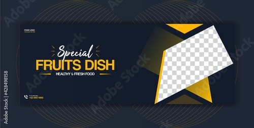 Food Restaurant Social Media Post Facebook Cover Page Timeline Web Banner Template