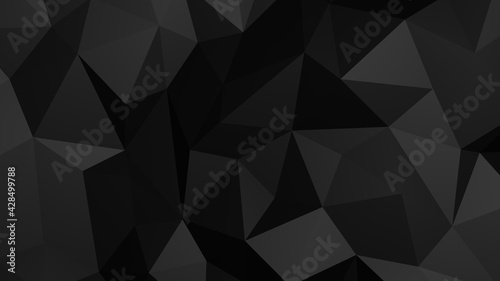 Black Triangle Background with Shadows 3D Render
