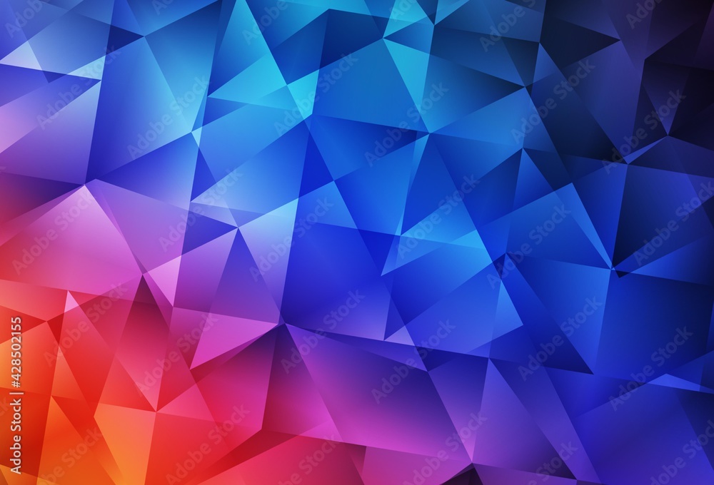 Light Blue, Red vector gradient triangles pattern. Light Blue, Red vector gradient triangles pattern.