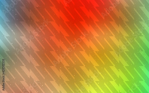 Light Multicolor vector background with straight lines.