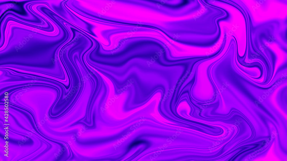 Bright liquid abstraction background with blue and purple colors