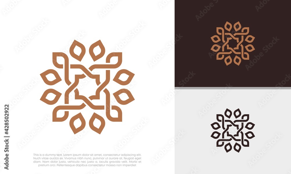 Ornament logo design. Motif symbol vector illustration. Ornament logo design. Motif symbol vector illustration.