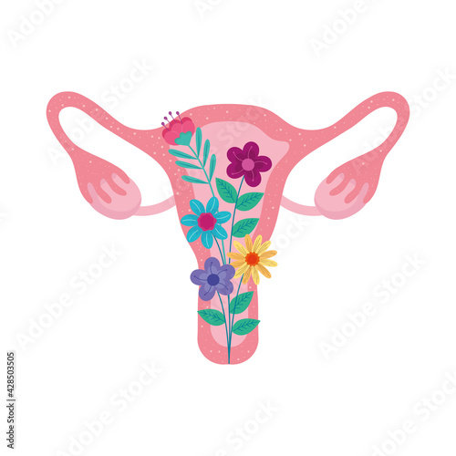 vagina with flowers colors