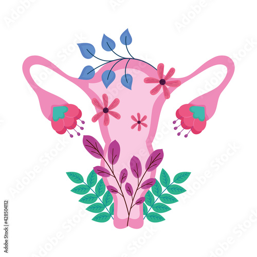 vagina with pink flowers