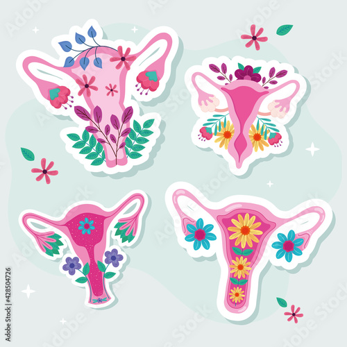 four floral vaginas