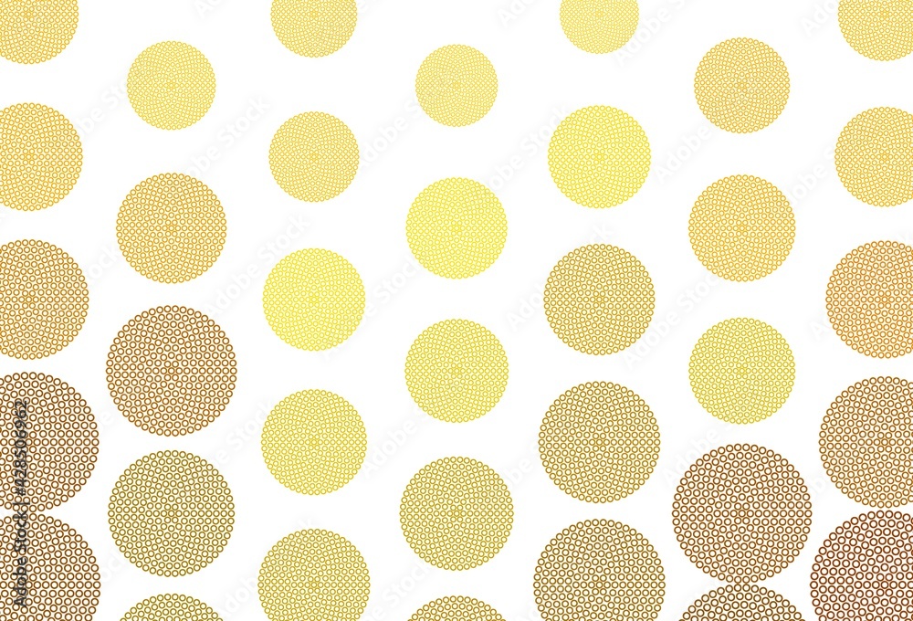 Fototapeta premium Light Yellow vector template with circles.
