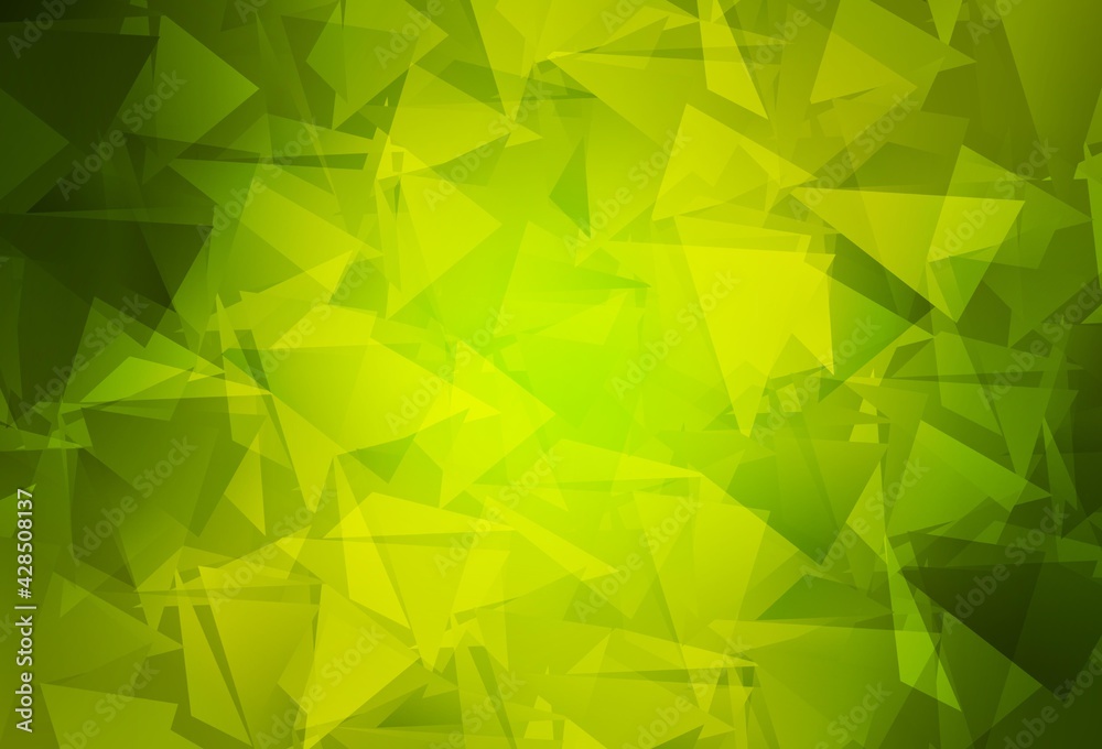 Light Green, Yellow vector polygonal background. Light Green, Yellow vector polygonal background.