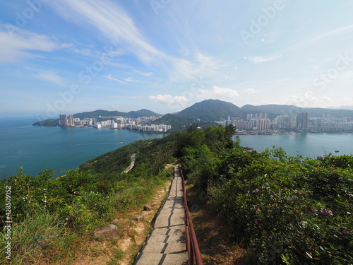Photography Devil's Peak, scenic hiking trail in Hong Kong.