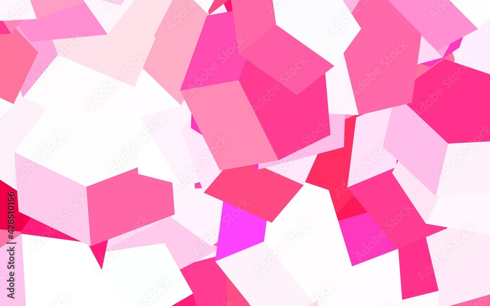 Light Red, Yellow vector background with set of hexagons. Light Red, Yellow vector background with set of hexagons.
