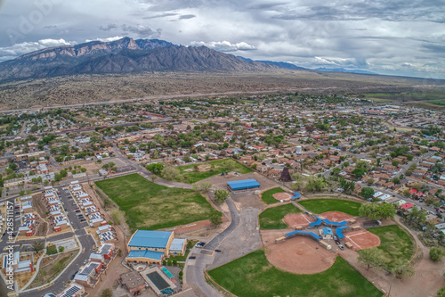Bernalillo is a small New Mexico town with a golf course and casino photo
