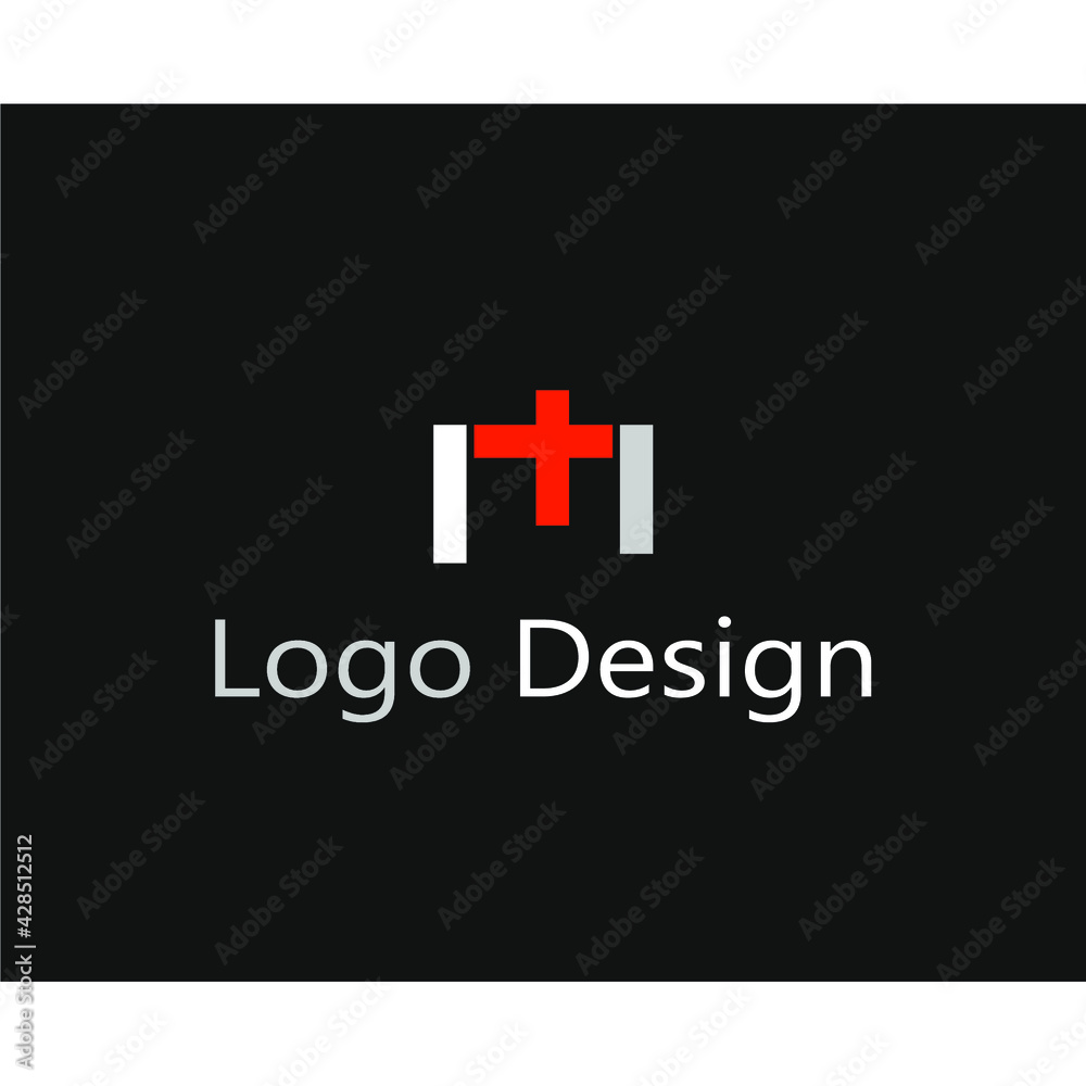 Obraz premium abstract logo combined several squares to form the letter M