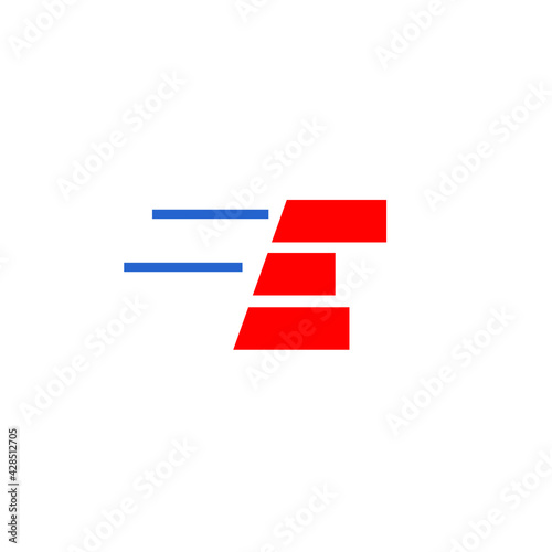 Free Download abstract logo letter E and two lines next to it - GFXLoad