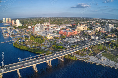 Aerial View of Downtown Fort Meyers, Florida