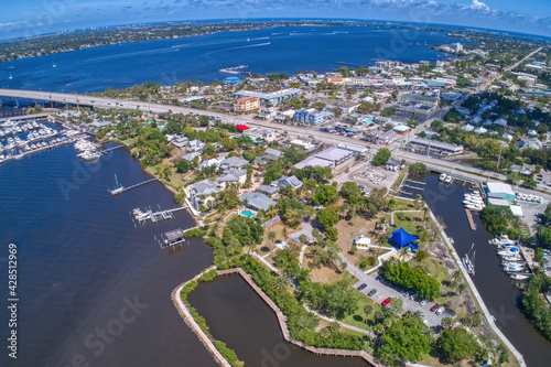 Aerial view of Stuart, small city in Southern Florida © Jacob