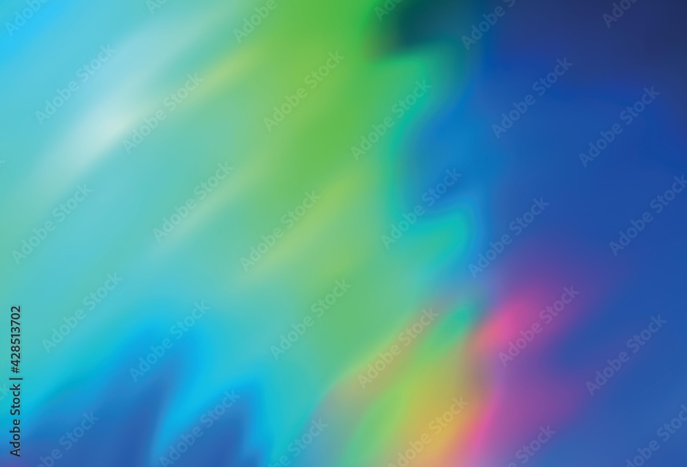 Obraz premium Light Blue, Green vector colorful blur backdrop.