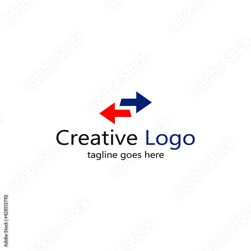 Free Download drawing of two red and blue arrows - GFXLoad