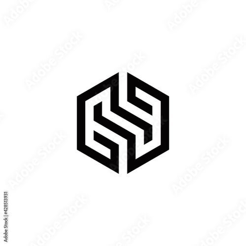 s initial logo design vector template