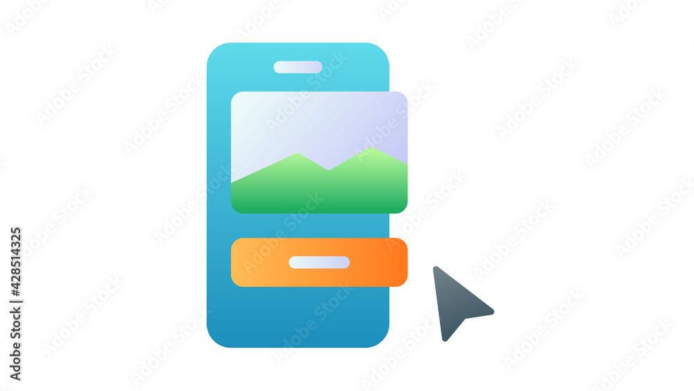 mobile design app single isolated icon with smooth style mobile design app single isolated icon with smooth style