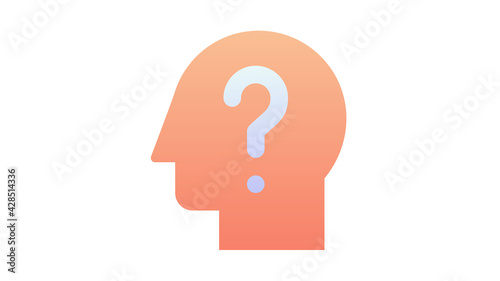 question understand help single isolated icon with smooth style