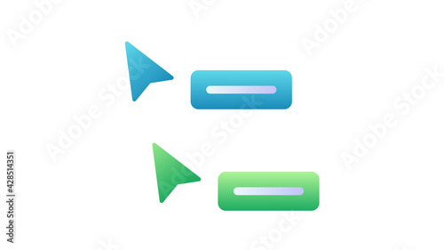 collaboration realtime cursor single isolated icon with smooth style