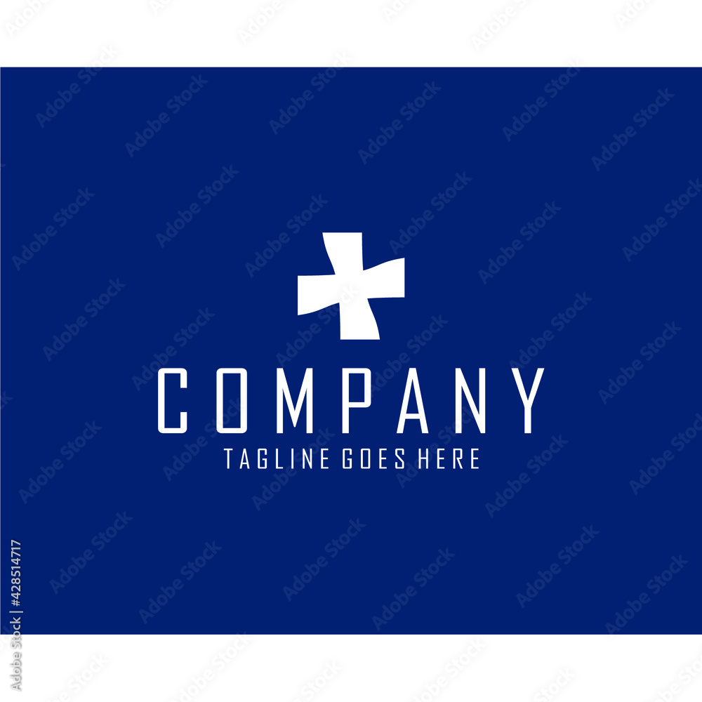 Obraz premium abstract logo plus weightless symbol