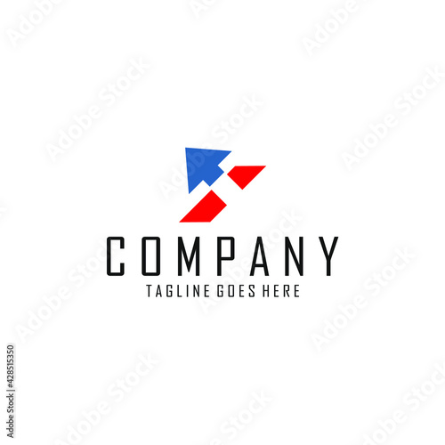 Free Download abstract arrow logo facing up with clipped body - GFXLoad