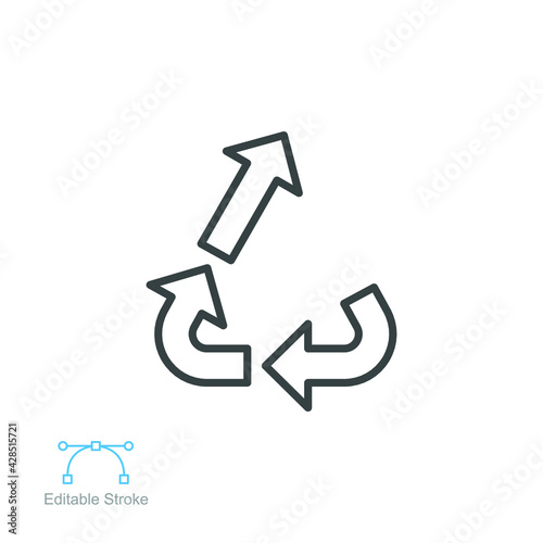 upcycle icon. Upcycling Recycle Sustainability. sustainable development reuse for ecological. Zero waste lifestyle outline style editable stroke vector illustration design on white background EPS 10