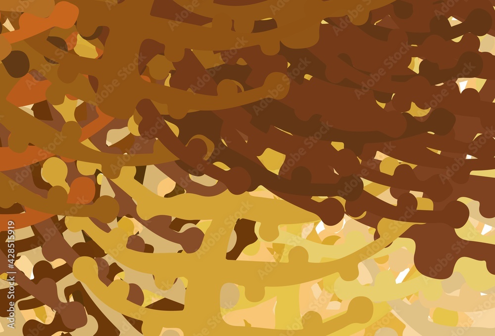 Fototapeta premium Light Orange vector template with chaotic shapes.