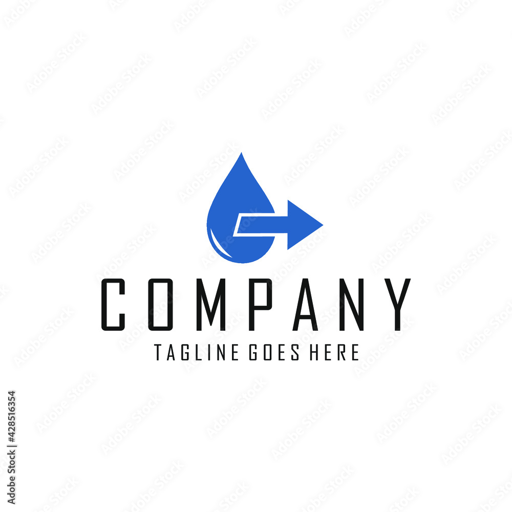 blue arrow and water drop logo image blue arrow and water drop logo image
