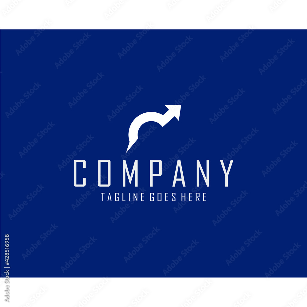 abstract arrow logo with a circular body facing upward tilt abstract arrow logo with a circular body facing upward tilt