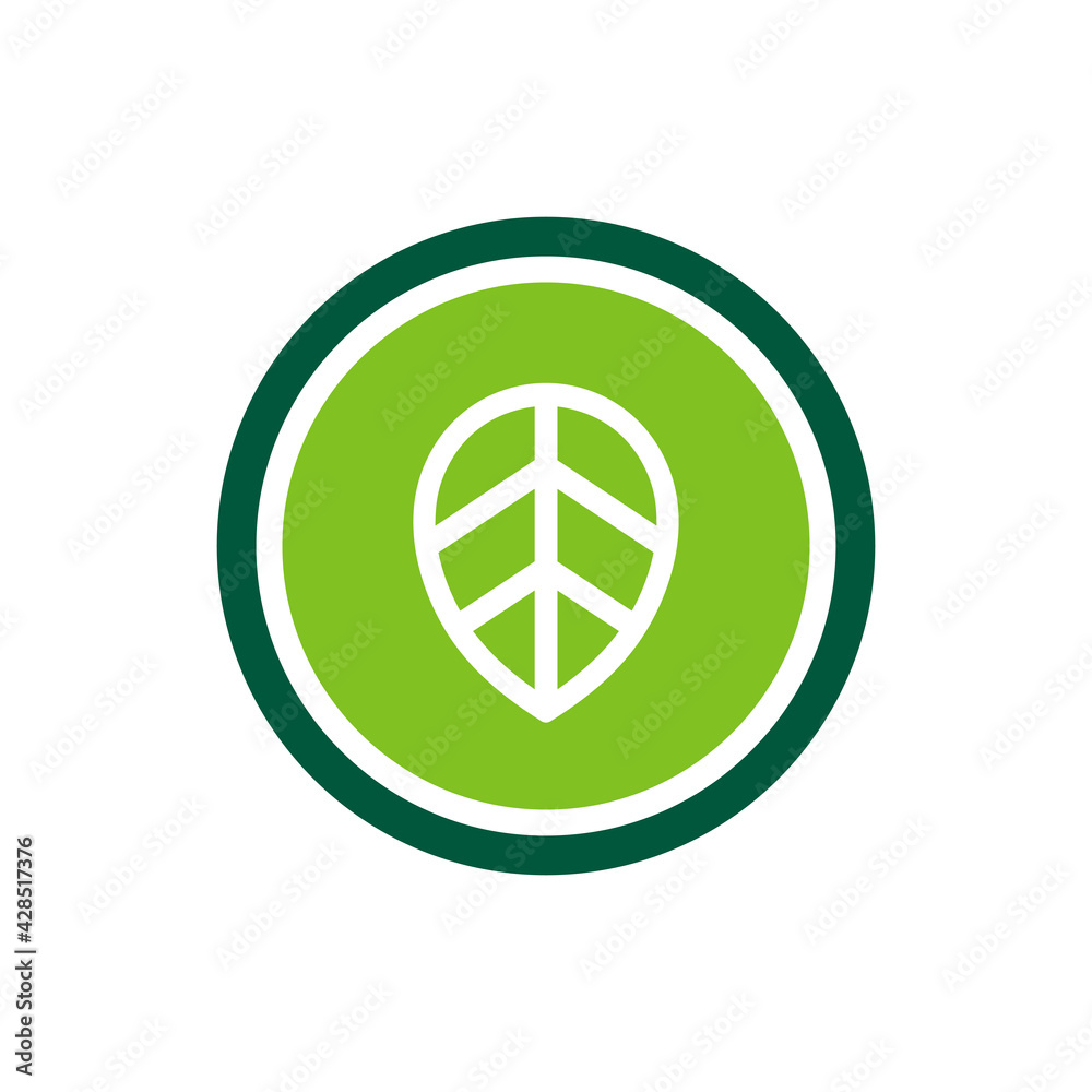 Green leaf logo template, ecology icon design, nature symbol vector Green leaf logo template, ecology icon design, nature symbol vector
