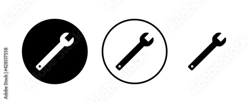 wrench icons set. Wrench vector icon. Spanner symbol