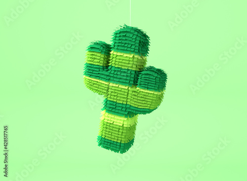 Colorful Cactus Pinata  photo