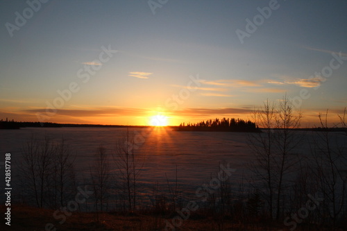 Sun Going Down  Elk Island National Park  Alberta