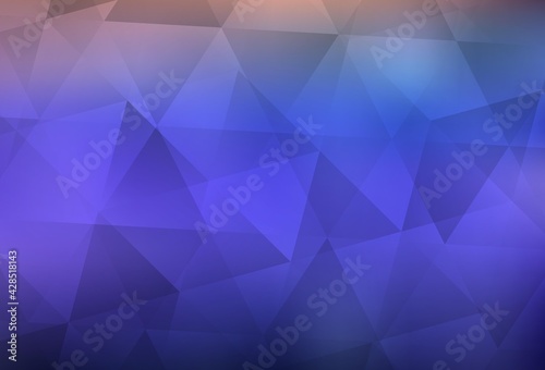 Light Purple vector polygonal pattern.