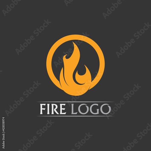 fire logo and icon  hot flaming element Vector flame illustration design energy  warm  warning  cooking sign  logo  icon  light  power heat