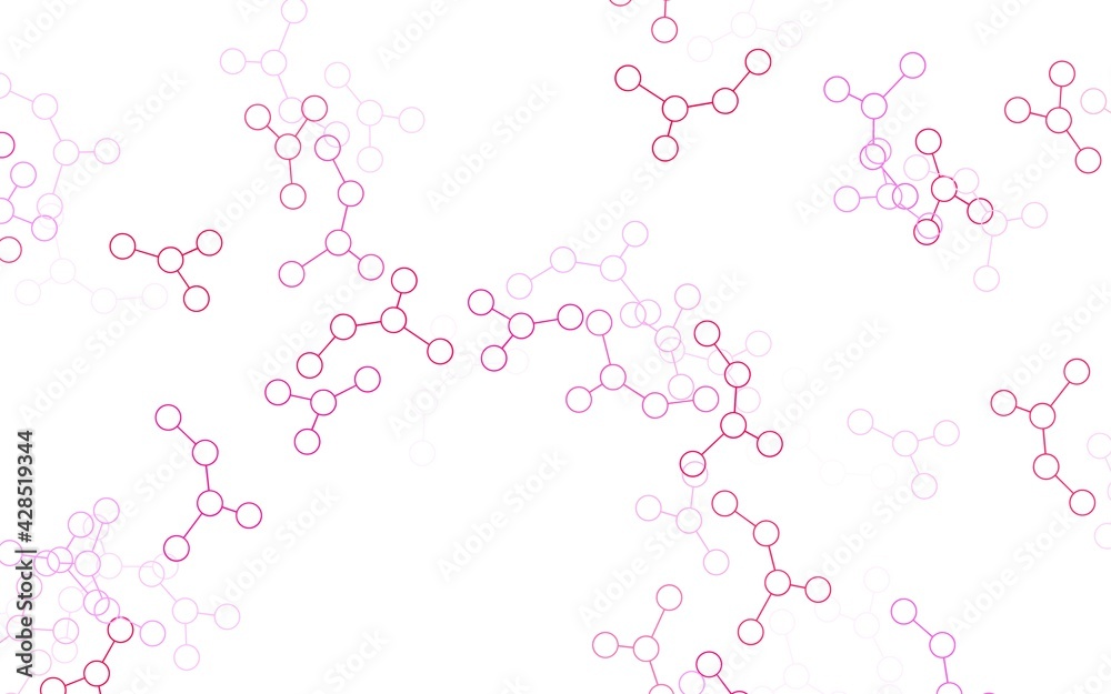 Light Purple, Pink vector backdrop with artificial intelligence data.