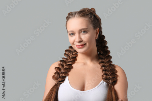 Beautiful young woman with ...
