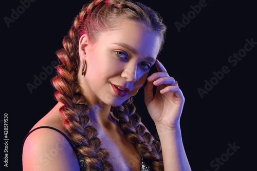 Beautiful young woman with ...
