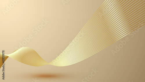 Abstract golden wavy light abstract texture texture background