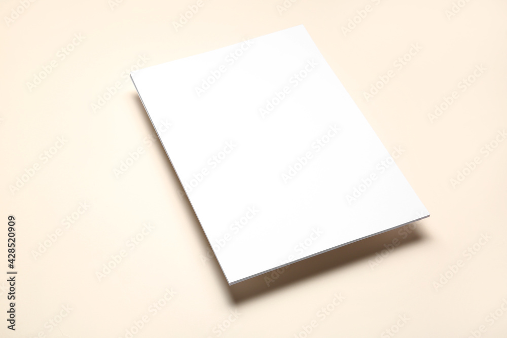 Blank sheet of paper on color background Blank sheet of paper on color background