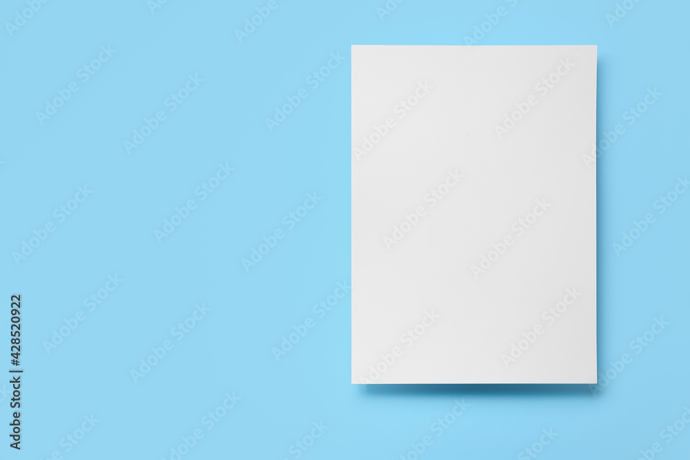 Blank sheet of paper on color background Blank sheet of paper on color background