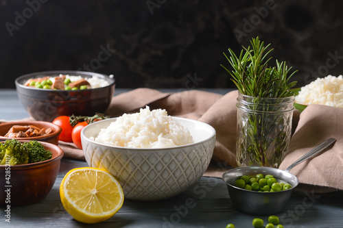 Healthy home cooked meal wi...