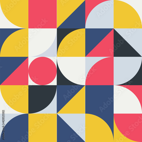 Colorful Geometry minimalistic shapes Abstract vector  template design and figure pattern style in orange and yellow and white color of shapes icons