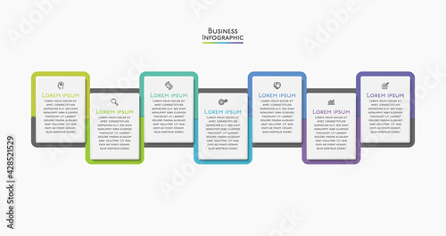 Business data visualization. timeline infographic icons designed for abstract background template milestone element modern diagram process technology digital marketing data presentation chart Vector